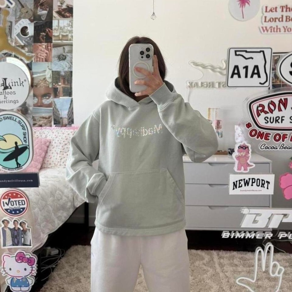 seafoam green madhappy hoodie